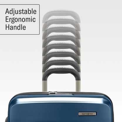 Octiv Lightweight Hardshell 20-Inch Carry-On Luggage -Durable & Impact Resistant, 360° Aero Trac Spinner Wheels, Adjustable Telescopic Handle, Expandable Suitcase, TSA Approved Lock - Black