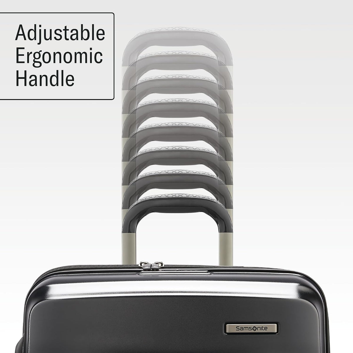 Octiv Lightweight Hardshell 20-Inch Carry-On Luggage -Durable & Impact Resistant, 360° Aero Trac Spinner Wheels, Adjustable Telescopic Handle, Expandable Suitcase, TSA Approved Lock - Black