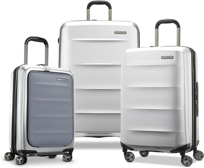 Octiv Lightweight Hardshell 20-Inch Carry-On Luggage -Durable & Impact Resistant, 360° Aero Trac Spinner Wheels, Adjustable Telescopic Handle, Expandable Suitcase, TSA Approved Lock - Black