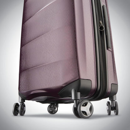Octiv Lightweight Hardshell 20-Inch Carry-On Luggage -Durable & Impact Resistant, 360° Aero Trac Spinner Wheels, Adjustable Telescopic Handle, Expandable Suitcase, TSA Approved Lock - Black