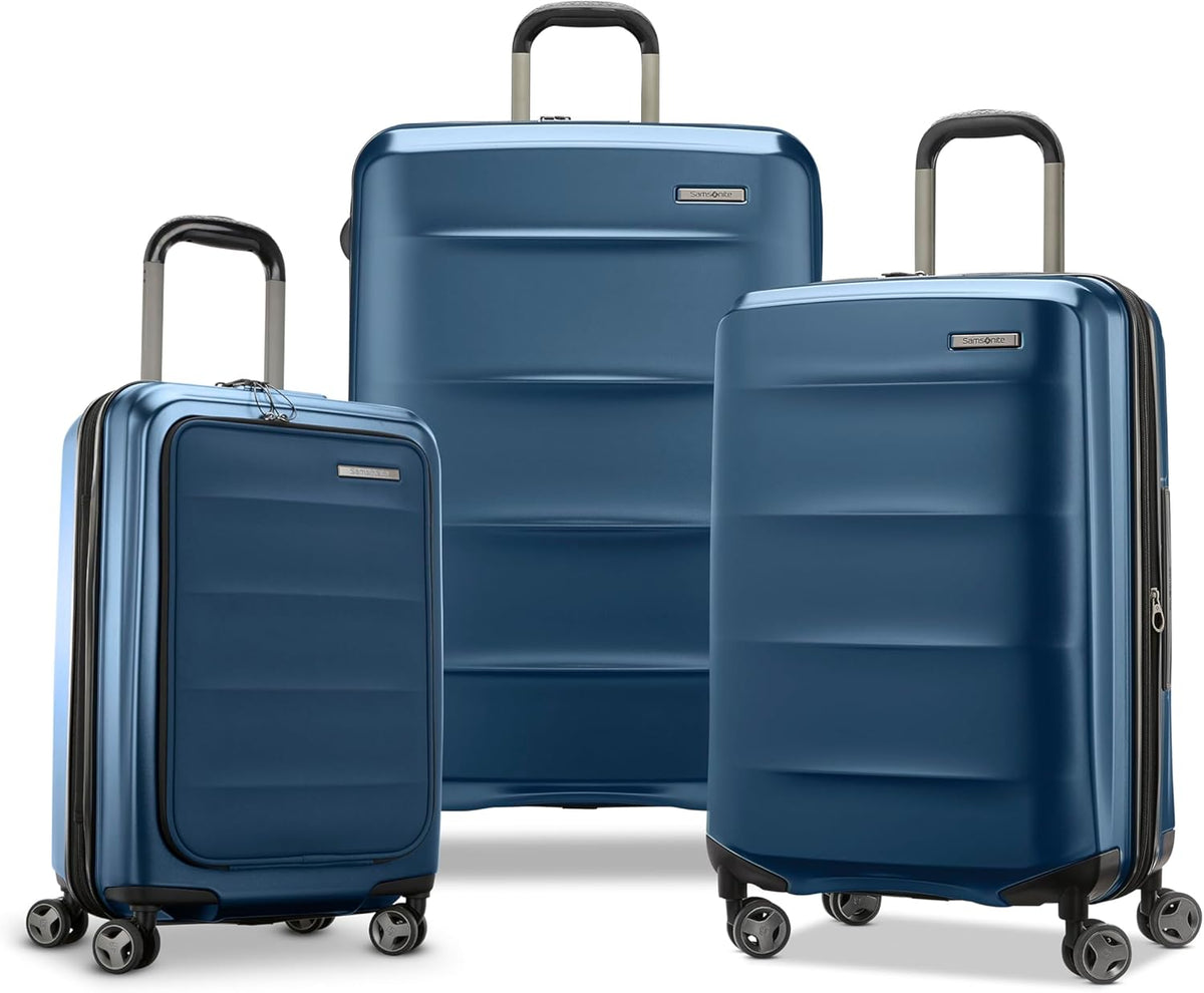 Octiv Lightweight Hardshell 20-Inch Carry-On Luggage -Durable & Impact Resistant, 360° Aero Trac Spinner Wheels, Adjustable Telescopic Handle, Expandable Suitcase, TSA Approved Lock - Black