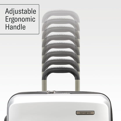 Octiv Lightweight Hardshell 20-Inch Carry-On Luggage -Durable & Impact Resistant, 360° Aero Trac Spinner Wheels, Adjustable Telescopic Handle, Expandable Suitcase, TSA Approved Lock - Black