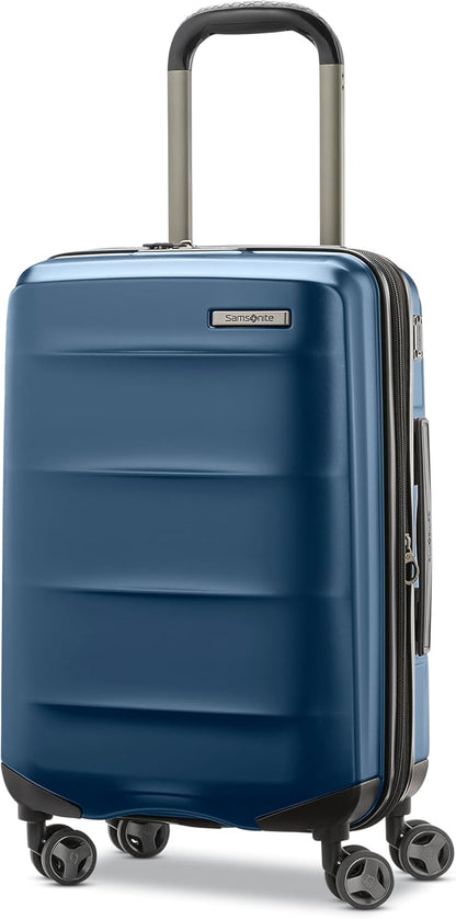 Octiv Lightweight Hardshell 20-Inch Carry-On Luggage -Durable & Impact Resistant, 360° Aero Trac Spinner Wheels, Adjustable Telescopic Handle, Expandable Suitcase, TSA Approved Lock - Black