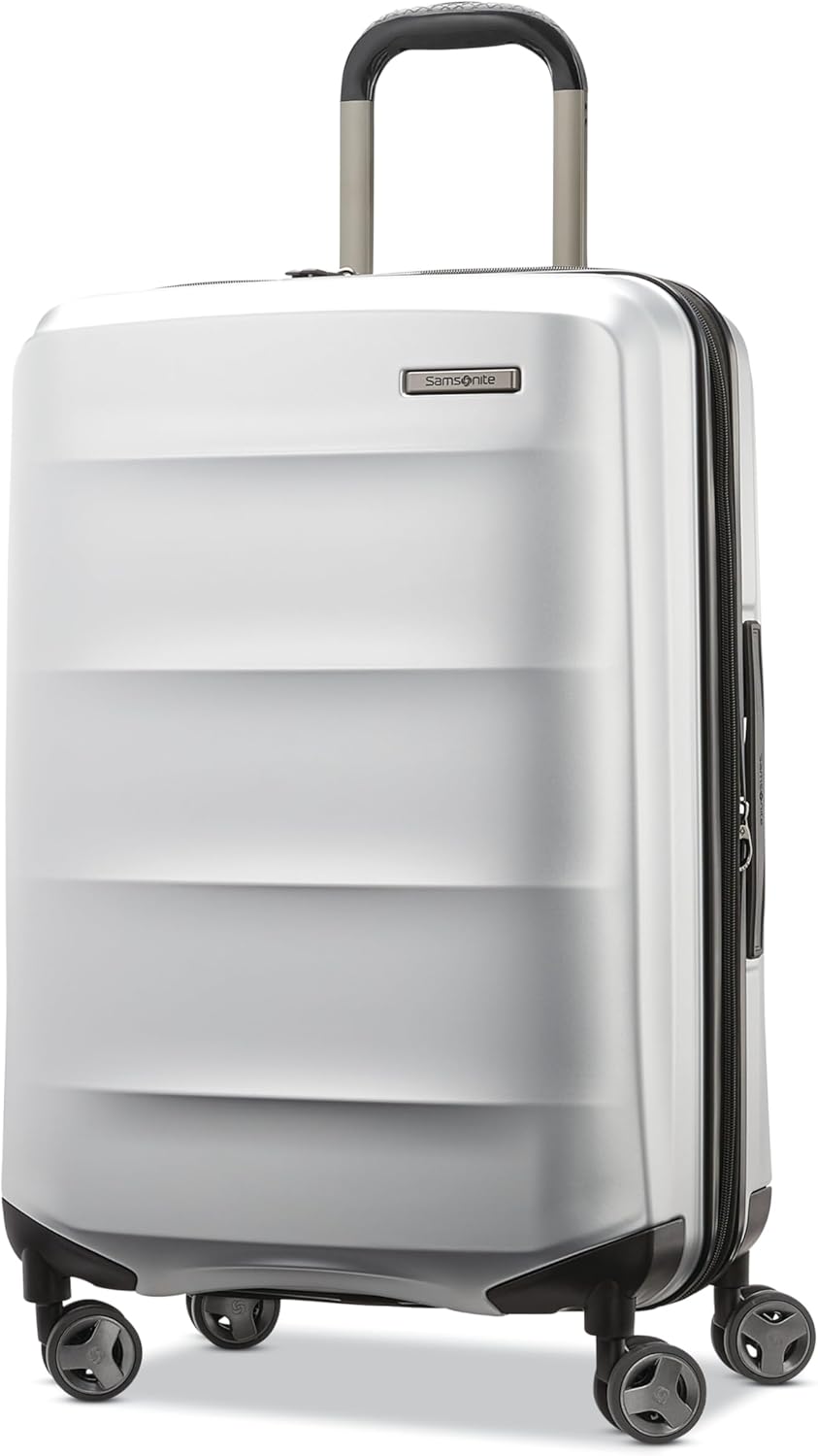 Octiv Lightweight Hardshell 20-Inch Carry-On Luggage -Durable & Impact Resistant, 360° Aero Trac Spinner Wheels, Adjustable Telescopic Handle, Expandable Suitcase, TSA Approved Lock - Black