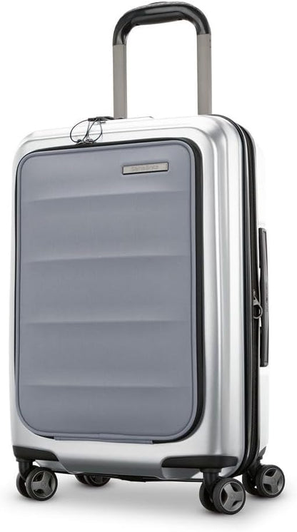 Octiv Lightweight Hardshell 20-Inch Carry-On Luggage -Durable & Impact Resistant, 360° Aero Trac Spinner Wheels, Adjustable Telescopic Handle, Expandable Suitcase, TSA Approved Lock - Black