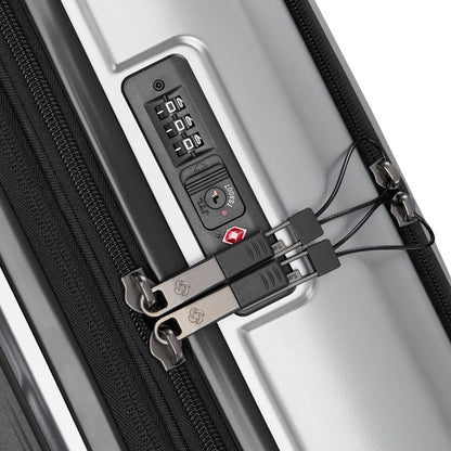 Octiv Lightweight Hardshell 20-Inch Carry-On Luggage -Durable & Impact Resistant, 360° Aero Trac Spinner Wheels, Adjustable Telescopic Handle, Expandable Suitcase, TSA Approved Lock - Black