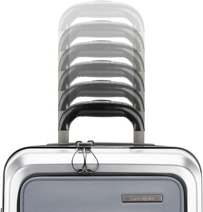 Octiv Lightweight Hardshell 20-Inch Carry-On Luggage -Durable & Impact Resistant, 360° Aero Trac Spinner Wheels, Adjustable Telescopic Handle, Expandable Suitcase, TSA Approved Lock - Black