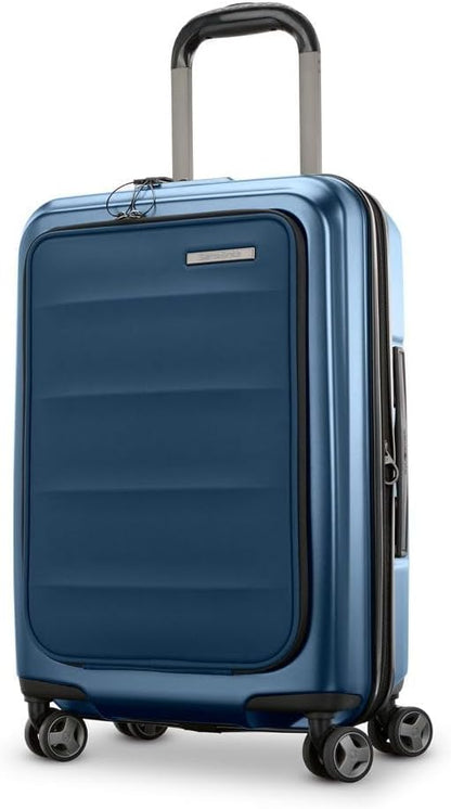 Octiv Lightweight Hardshell 20-Inch Carry-On Luggage -Durable & Impact Resistant, 360° Aero Trac Spinner Wheels, Adjustable Telescopic Handle, Expandable Suitcase, TSA Approved Lock - Black