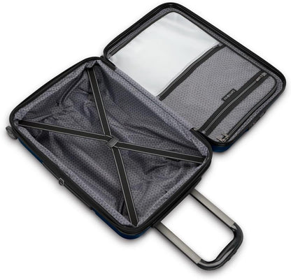 Octiv Lightweight Hardshell 20-Inch Carry-On Luggage -Durable & Impact Resistant, 360° Aero Trac Spinner Wheels, Adjustable Telescopic Handle, Expandable Suitcase, TSA Approved Lock - Black