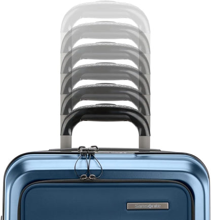 Octiv Lightweight Hardshell 20-Inch Carry-On Luggage -Durable & Impact Resistant, 360° Aero Trac Spinner Wheels, Adjustable Telescopic Handle, Expandable Suitcase, TSA Approved Lock - Black