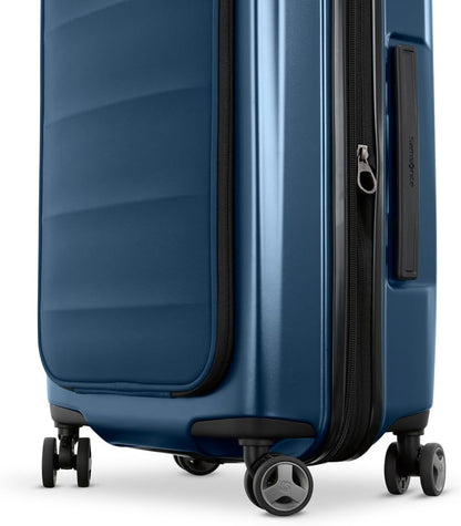 Octiv Lightweight Hardshell 20-Inch Carry-On Luggage -Durable & Impact Resistant, 360° Aero Trac Spinner Wheels, Adjustable Telescopic Handle, Expandable Suitcase, TSA Approved Lock - Black