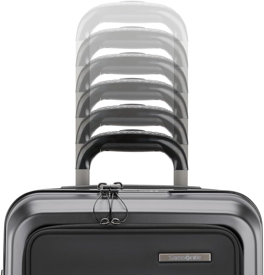 Octiv Lightweight Hardshell 20-Inch Carry-On Luggage -Durable & Impact Resistant, 360° Aero Trac Spinner Wheels, Adjustable Telescopic Handle, Expandable Suitcase, TSA Approved Lock - Black
