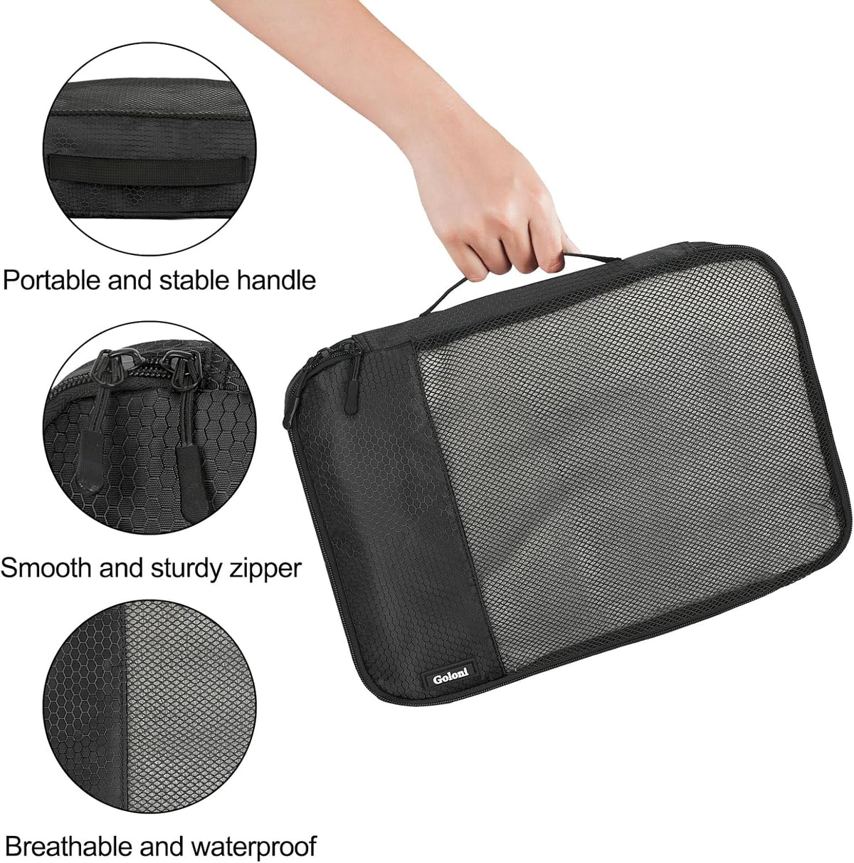 Packing Cubes for Travel Essentials,4 Set Packing Cubes for Suitcases,Lightweight Mesh Luggage Organizer Bag,Red