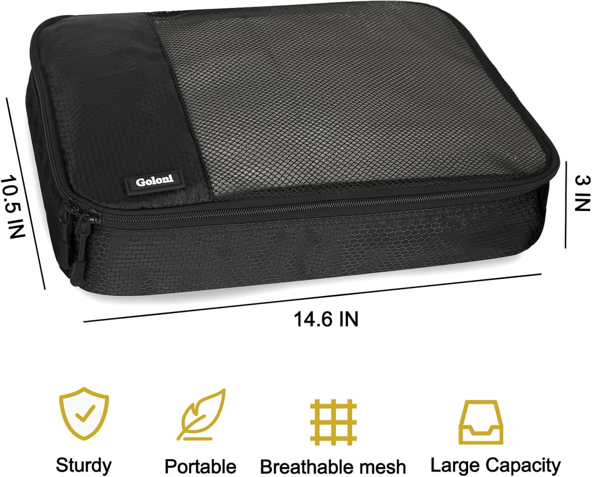 Packing Cubes for Travel Essentials,4 Set Packing Cubes for Suitcases,Lightweight Mesh Luggage Organizer Bag,Red