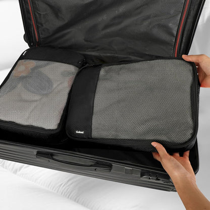 Packing Cubes for Travel Essentials,4 Set Packing Cubes for Suitcases,Lightweight Mesh Luggage Organizer Bag,Red