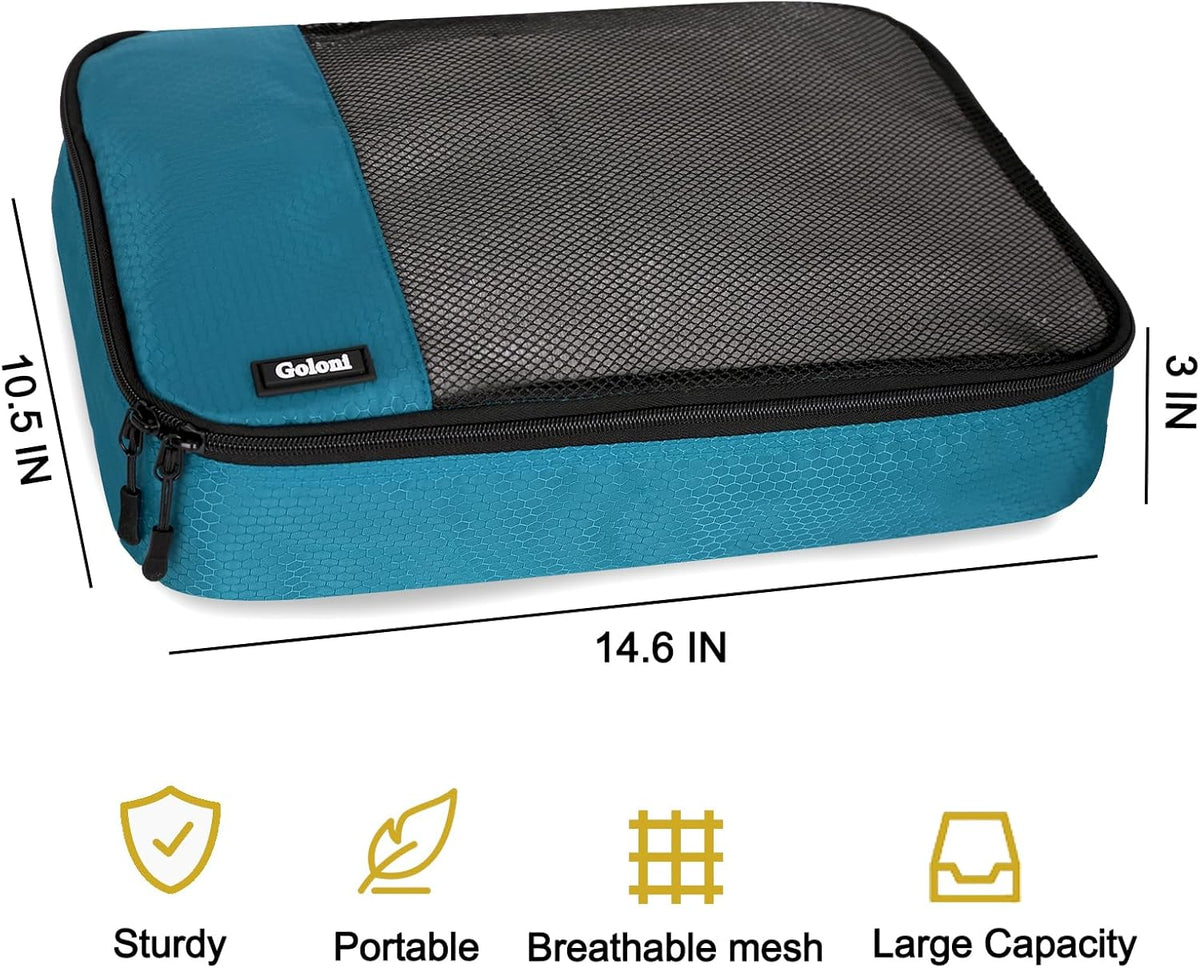 Packing Cubes for Travel Essentials,4 Set Packing Cubes for Suitcases,Lightweight Mesh Luggage Organizer Bag,Red
