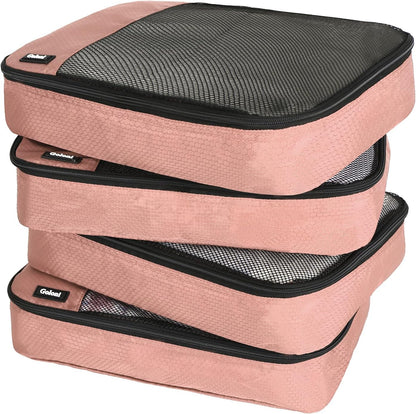 Packing Cubes for Travel Essentials,4 Set Packing Cubes for Suitcases,Lightweight Mesh Luggage Organizer Bag,Red