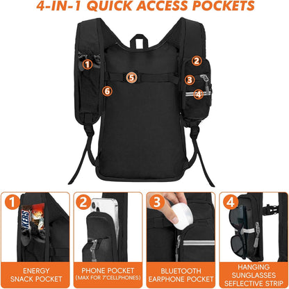 Seektop Small Hiking Backpack Expandable 12L-16L, Lightweight Packable Waterproof Daypack with Phone Pocket for Women Men