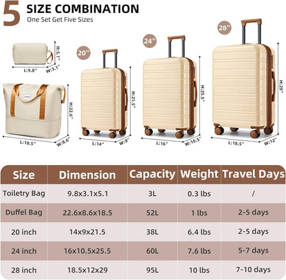 4 Piece Softside Luggage Set with Spinner Wheels,Lightweight Polyester Suitcase Set with Combination Lock, 16" 20" 24" 28" Rolling Travel Luggage for Carry On and Checked Baggage, Rose Red