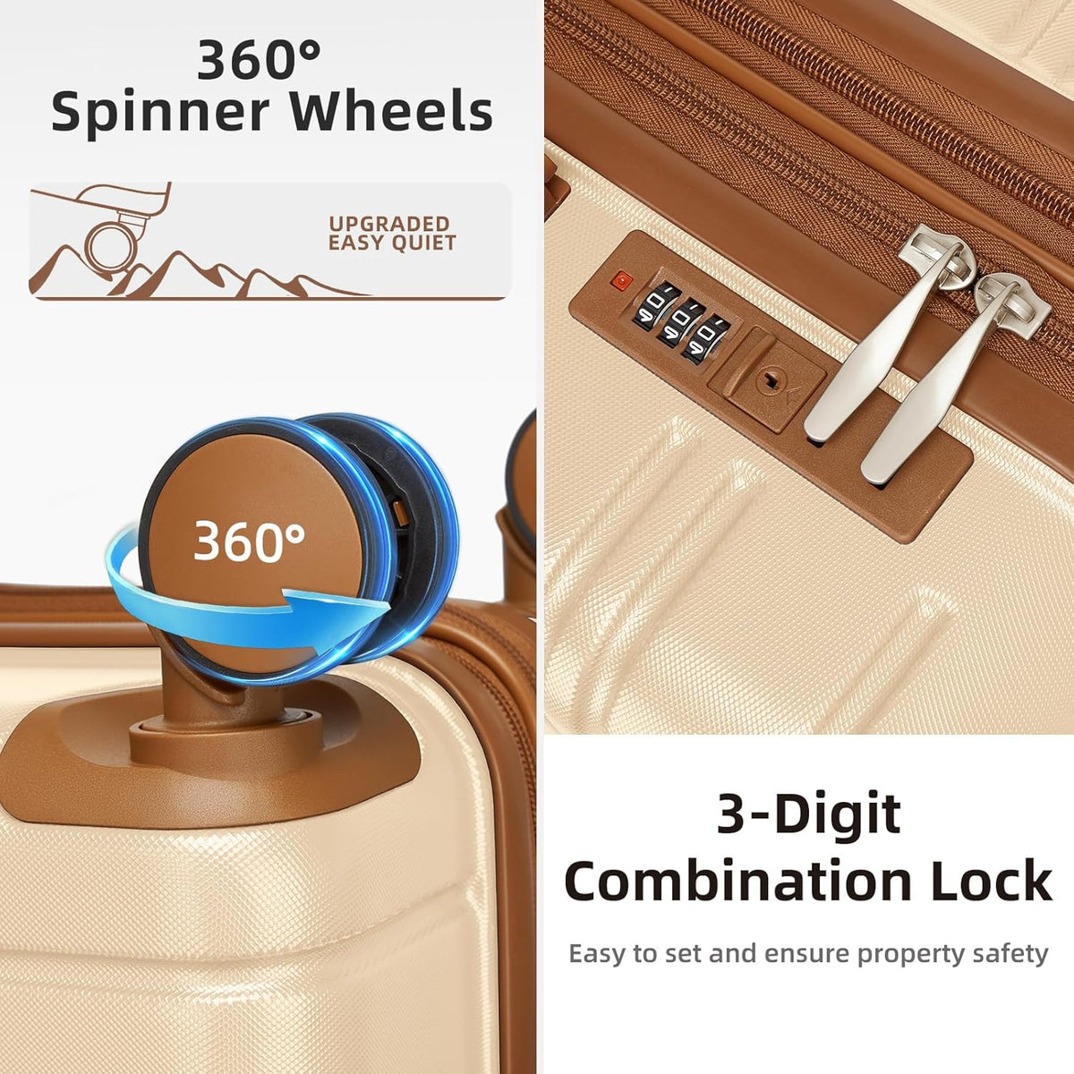 4 Piece Softside Luggage Set with Spinner Wheels,Lightweight Polyester Suitcase Set with Combination Lock, 16" 20" 24" 28" Rolling Travel Luggage for Carry On and Checked Baggage, Rose Red