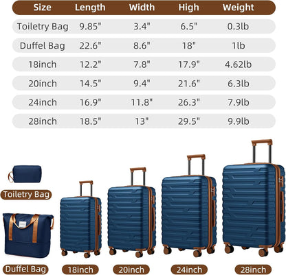 4 Piece Softside Luggage Set with Spinner Wheels,Lightweight Polyester Suitcase Set with Combination Lock, 16" 20" 24" 28" Rolling Travel Luggage for Carry On and Checked Baggage, Rose Red