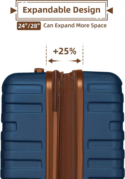 4 Piece Softside Luggage Set with Spinner Wheels,Lightweight Polyester Suitcase Set with Combination Lock, 16" 20" 24" 28" Rolling Travel Luggage for Carry On and Checked Baggage, Rose Red