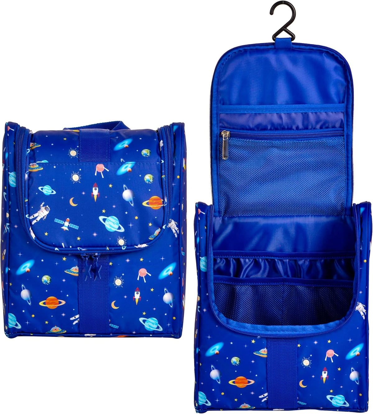Cute Cartoon Hanging Kids Toiletry Bag Children Travel Cosmetic Makeup Organizer Wash Bag Shower bag Over Night Bag Camping Shaving Kit Bag for Boys & Girls (Mermaid)