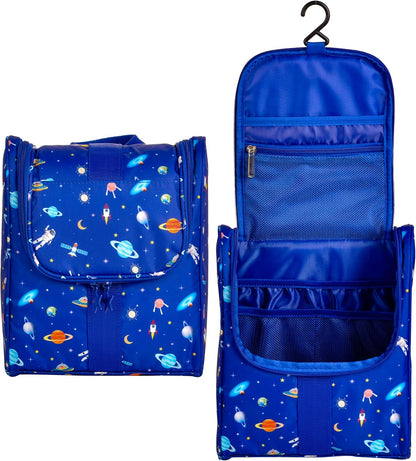 Cute Cartoon Hanging Kids Toiletry Bag Children Travel Cosmetic Makeup Organizer Wash Bag Shower bag Over Night Bag Camping Shaving Kit Bag for Boys & Girls (Mermaid)