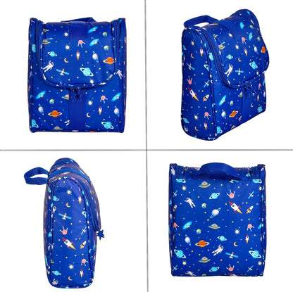Cute Cartoon Hanging Kids Toiletry Bag Children Travel Cosmetic Makeup Organizer Wash Bag Shower bag Over Night Bag Camping Shaving Kit Bag for Boys & Girls (Mermaid)