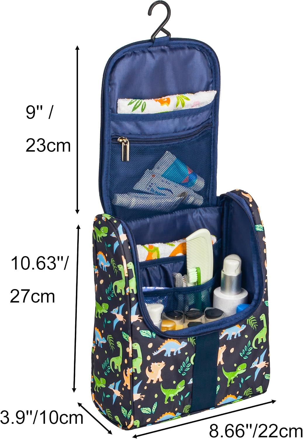 Cute Cartoon Hanging Kids Toiletry Bag Children Travel Cosmetic Makeup Organizer Wash Bag Shower bag Over Night Bag Camping Shaving Kit Bag for Boys & Girls (Mermaid)