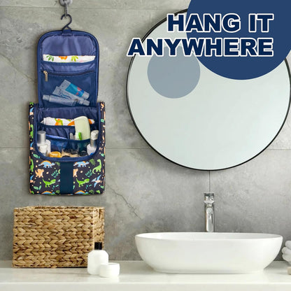 Cute Cartoon Hanging Kids Toiletry Bag Children Travel Cosmetic Makeup Organizer Wash Bag Shower bag Over Night Bag Camping Shaving Kit Bag for Boys & Girls (Mermaid)