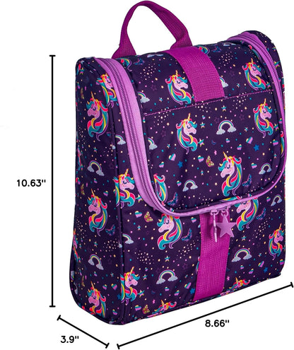 Cute Cartoon Hanging Kids Toiletry Bag Children Travel Cosmetic Makeup Organizer Wash Bag Shower bag Over Night Bag Camping Shaving Kit Bag for Boys & Girls (Mermaid)