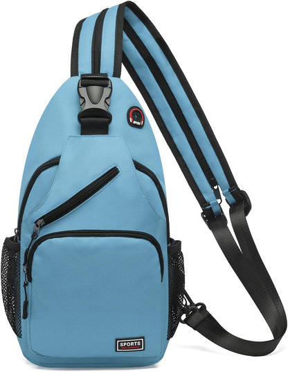 Convertible Sling Bags for Women Men, Lightweight Crossbody Backpack Daypack Fit for 7.9" Tablet for Casual Travel Sport Hiking (Blue)
