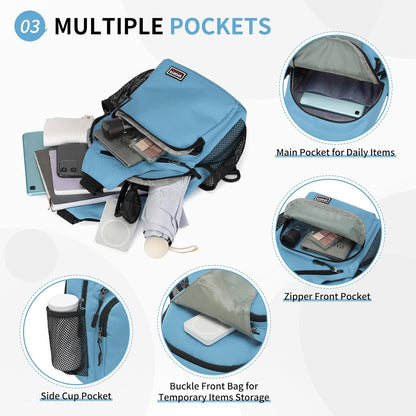 Convertible Sling Bags for Women Men, Lightweight Crossbody Backpack Daypack Fit for 7.9" Tablet for Casual Travel Sport Hiking (Blue)