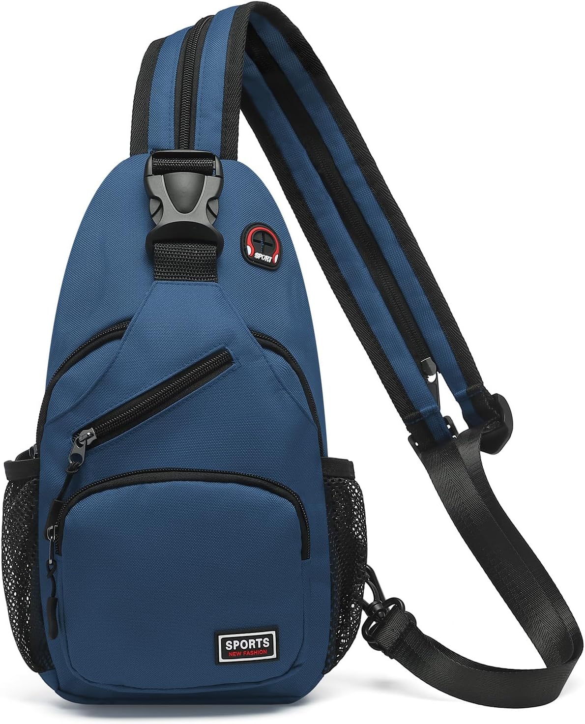 Convertible Sling Bags for Women Men, Lightweight Crossbody Backpack Daypack Fit for 7.9" Tablet for Casual Travel Sport Hiking (Blue)