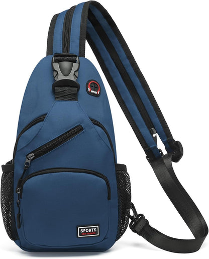 Convertible Sling Bags for Women Men, Lightweight Crossbody Backpack Daypack Fit for 7.9" Tablet for Casual Travel Sport Hiking (Blue)