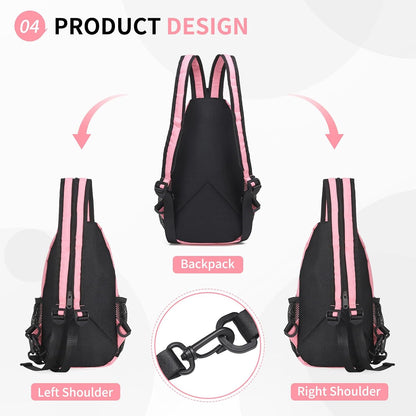 Convertible Sling Bags for Women Men, Lightweight Crossbody Backpack Daypack Fit for 7.9" Tablet for Casual Travel Sport Hiking (Blue)