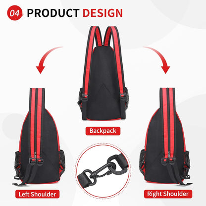 Convertible Sling Bags for Women Men, Lightweight Crossbody Backpack Daypack Fit for 7.9" Tablet for Casual Travel Sport Hiking (Blue)