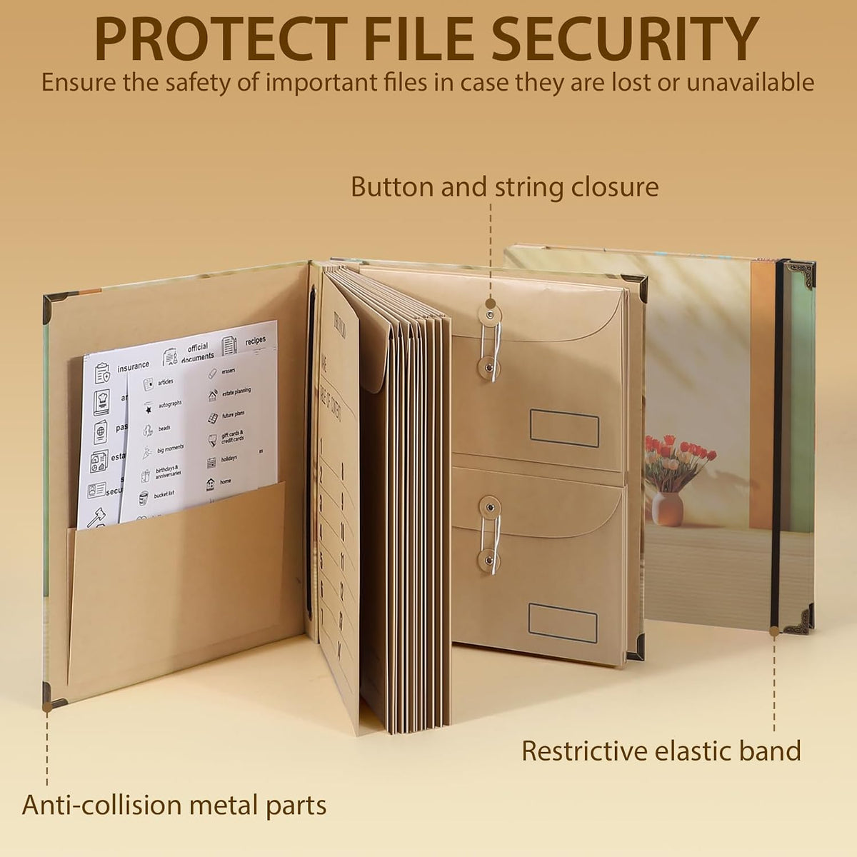 Important Document Organizer, Expanding File Folder for Important Papers, Emergency Binder, Birth Certificates, Social Security Cards, and Passports, Anti-Lost Binders, Graduation Gifts