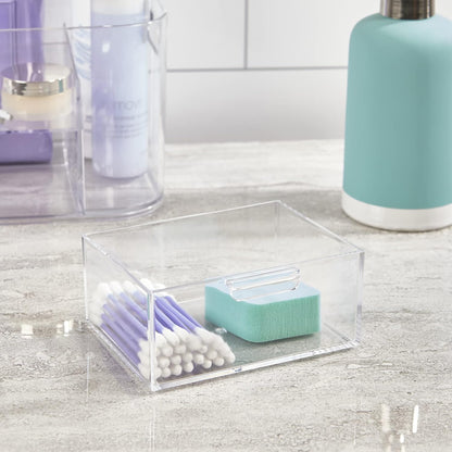 Bliss Lilac Purple Makeup Organizer for Countertop, Divided Bathroom Organizer & Storage Drawer, Makeup Brush Holder, Cosmetic & Nail Polish Organizer, Made in USA
