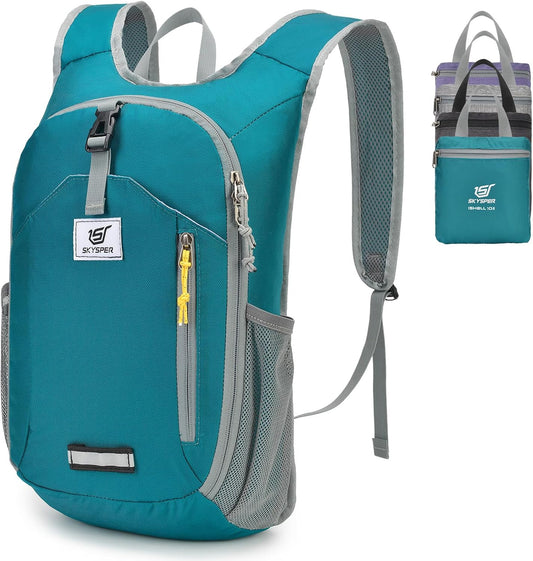 10L Hiking Backpack Small Hiking Daypack Packable Lightweight Travel Day Pack for Women Men(Cyan)