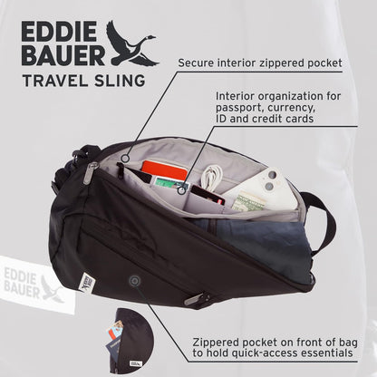Travel Sling Bag | RFID-Blocking | Security | Lightweight | Crossbody | Vacation | Everyday Carry | Backpack