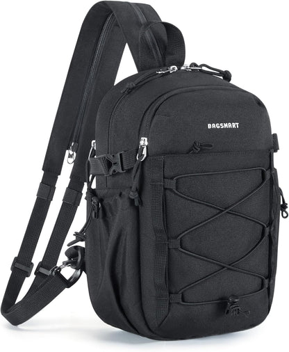 Small Crossbody Sling Bag, Crossbody Daypack, Chest Shoulder Bag Hiking Small Backpack for Casual Travel Sport
