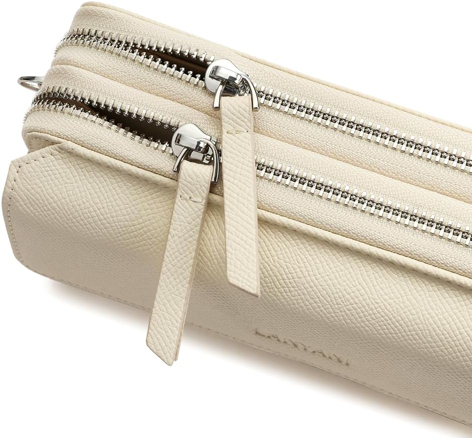 Lanyani RFID Crossbody Wallet Wristlet Purse with Phone Pocket For Women Vegan Leather - Colors A