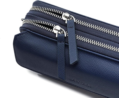 Lanyani RFID Crossbody Wallet Wristlet Purse with Phone Pocket For Women Vegan Leather - Colors A