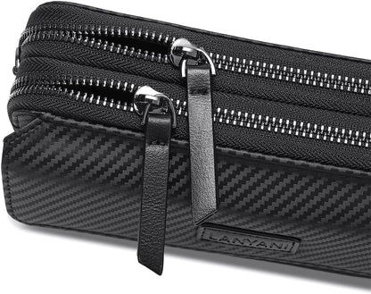 Lanyani RFID Crossbody Wallet Wristlet Purse with Phone Pocket For Women Vegan Leather - Colors A