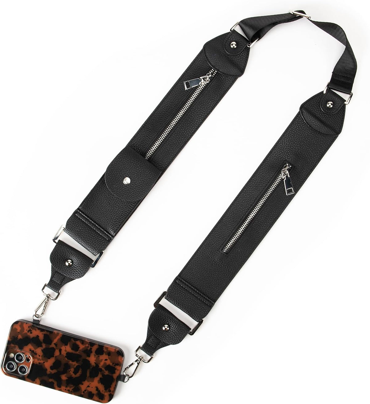 Crossbody Phone Purse, Stashie Clip and Go Strap with 3 Pockets for Cards and Cash, for Travel, Concerts, Sports