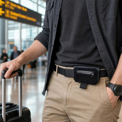 Slim Belt Wallet for Men, 2026 New Money Belt for Travel for Men Hidden, Concealed Retractable Quick Access Wallet for Easy Carry Daily Gift for Father‘s Day