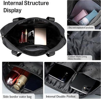 Travel Tote Bags, Expandable Overnight Weekender Bag for Women Foldable Carry-On | Expandable