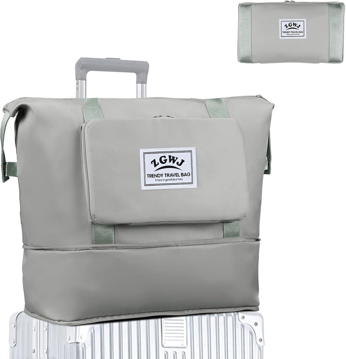 Travel Tote Bags, Expandable Overnight Weekender Bag for Women Foldable Carry-On | Expandable